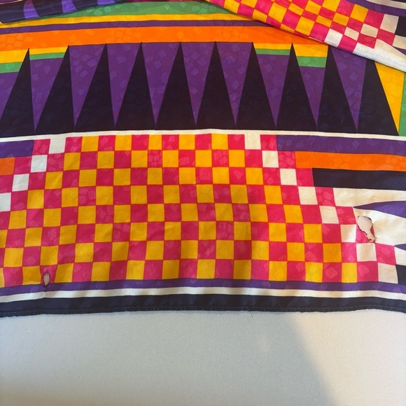 VINTAGE DAVID BROWN CALIFORNIA 70s 80s Bright Geometric Muumuu Kaftan Tunic - Picture 5 of 16